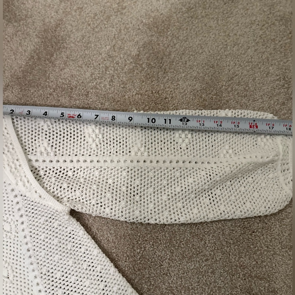 White House Black Market white Pointelle Pullover Size Small - Picture 10 of 13